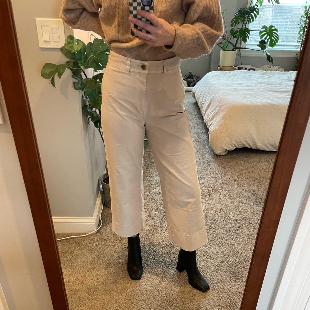 Everlane Lightweight Wide Leg Crop Chino